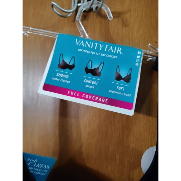 NEW Vanity Fair Body Caress Full Coverage Contour Bra 75335 black 40DD - Picture 5 of 7